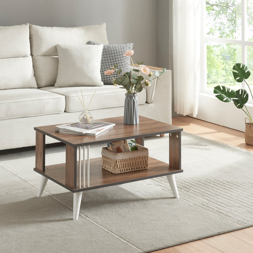 Soffbord Århus med hylla 40 x 70 x 50 cm i olika färger [en.casa] - premiumXL