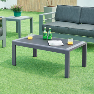 Trädgårdsbord Avise 100x60x40 cm antracit härdat glas [casa.pro]