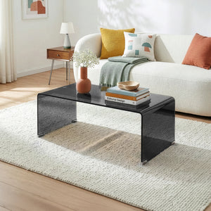 Soffbord Väsas 90x45x35 cm härdat glas [en.casa]