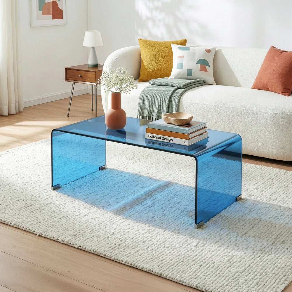 Soffbord Väsas 90x45x35 cm härdat glas [en.casa]