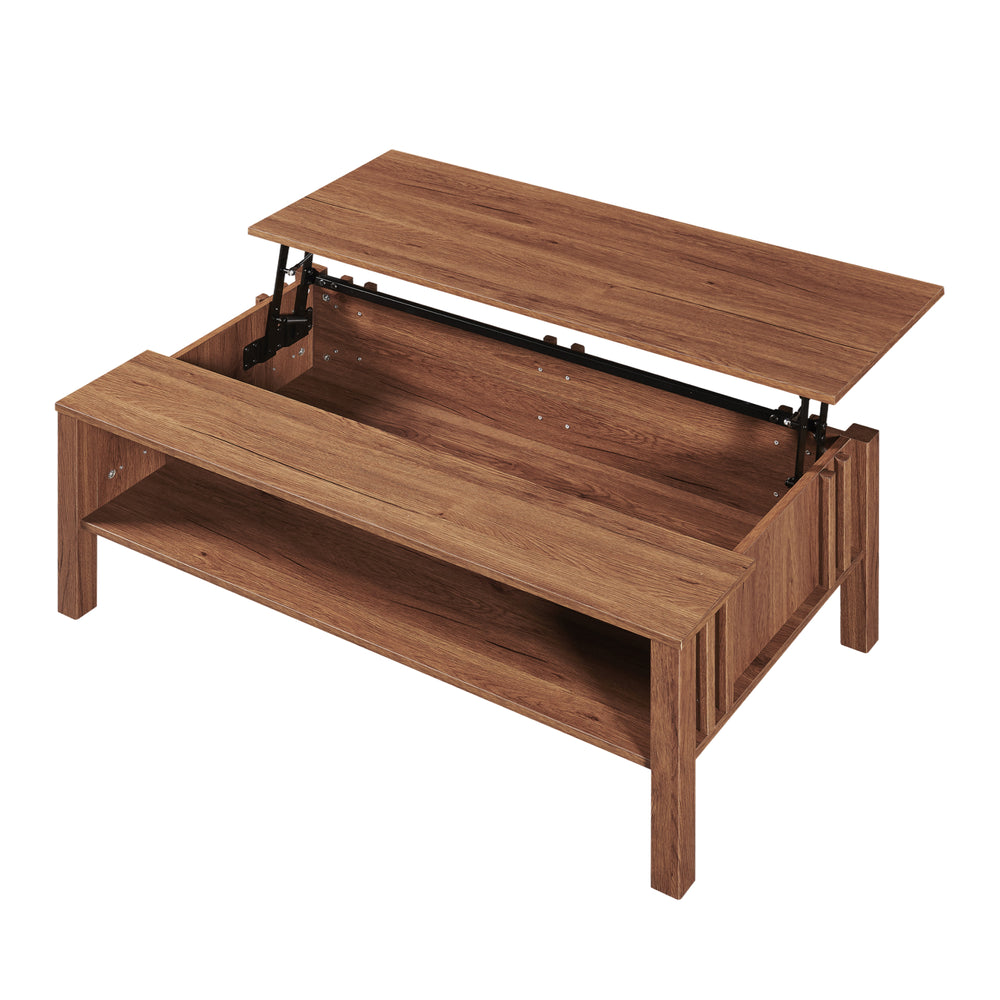 Soffbord Kilmandar med höjbar bordsskiva valnötsfärg 105x59x40 cm [en.casa]