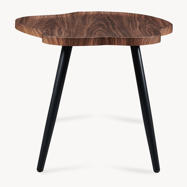 Soffbord Trestaneng 100 x 60 cm, med svängd bordsskiva, valnötsfärg [en.casa]