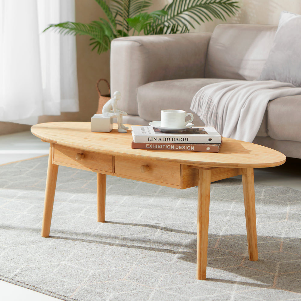 Soffbord Harboøre Bambus Natur [en.casa] - premiumXL