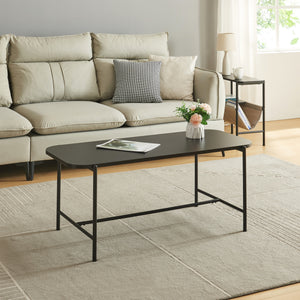 Soffbord Samnanger 110x50x45cm Svart [en.casa] - premiumXL