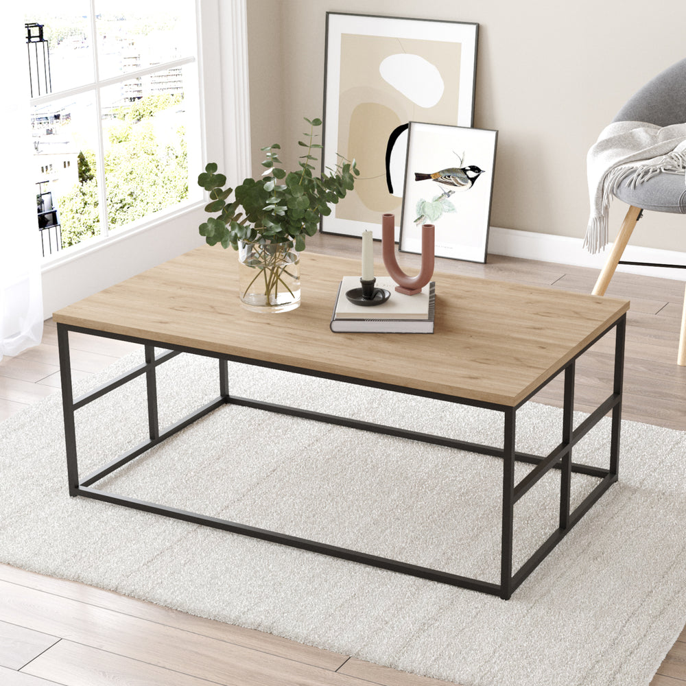 Soffbord Velendi 100x60x40 cm eklook/svart [en.casa] - premiumXL