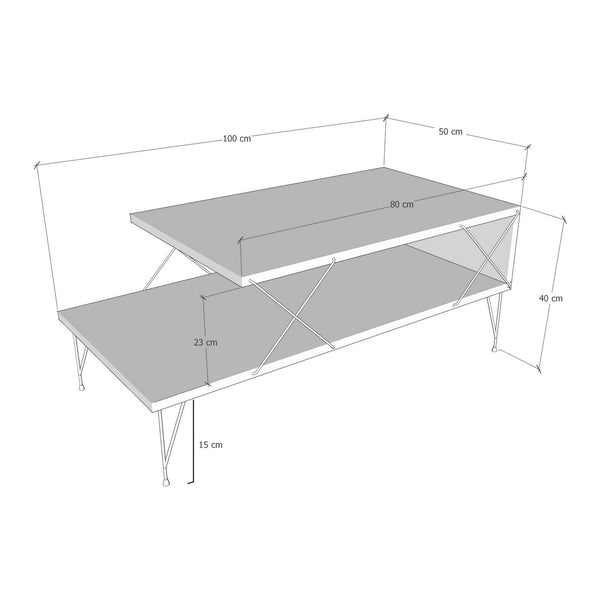 Asker soffbord 100x50x40 cm [en.casa]
