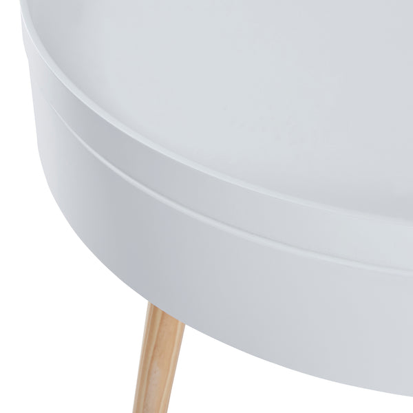 Soffbord Bongard Vit Ø60x45 cm [en.casa]