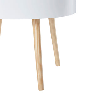 Soffbord Bongard Vit Ø60x45 cm [en.casa]