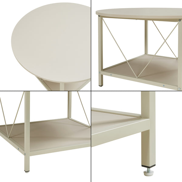 Soffbord Filem Ø80x46 cm [en.casa]