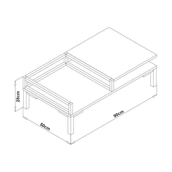 Soffbord Ibestad 90x50x28cm i olika färger [en.casa]