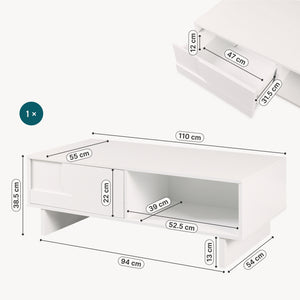 Soffbord Katanshumn med förvaring 110x55x39 cm [en.casa]