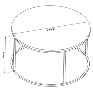 Soffbord Kolari 45 x Ø80 cm [en.casa] välj modell