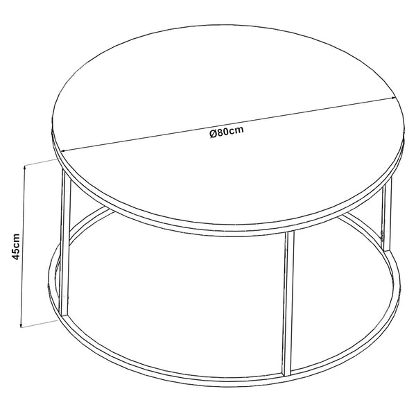 Soffbord Kolari 45 x Ø80 cm [en.casa] välj modell