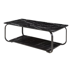 Soffbord Kolta 120x60x43 cm Marmorutseende [en.casa]