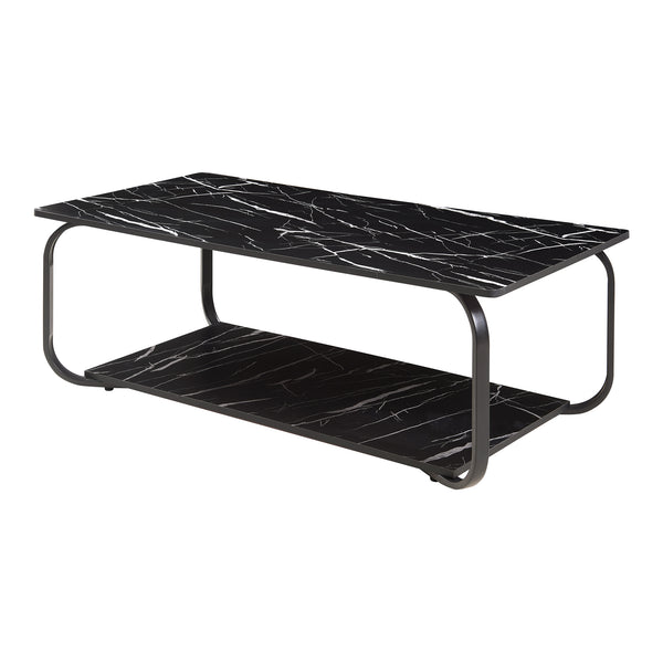 Soffbord Kolta 120x60x43 cm Marmorutseende [en.casa]