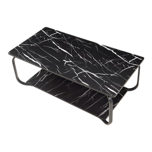 Soffbord Kolta 120x60x43 cm Marmorutseende [en.casa]