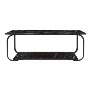 Soffbord Kolta 120x60x43 cm Marmorutseende [en.casa]