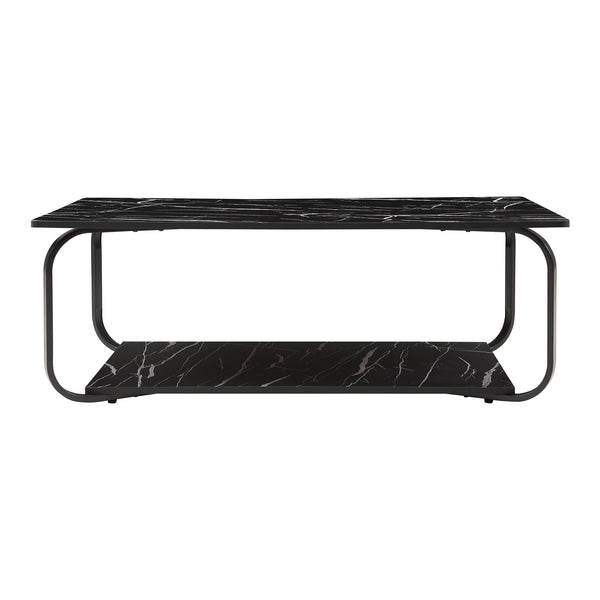 Soffbord Kolta 120x60x43 cm Marmorutseende [en.casa]