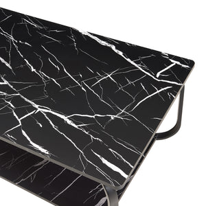 Soffbord Kolta 120x60x43 cm Marmorutseende [en.casa]