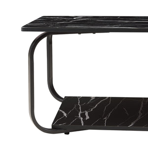 Soffbord Kolta 120x60x43 cm Marmorutseende [en.casa]