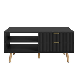 Soffbord Nand med 2 lådor [en.casa]