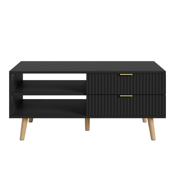 Soffbord Nand med 2 lådor [en.casa]