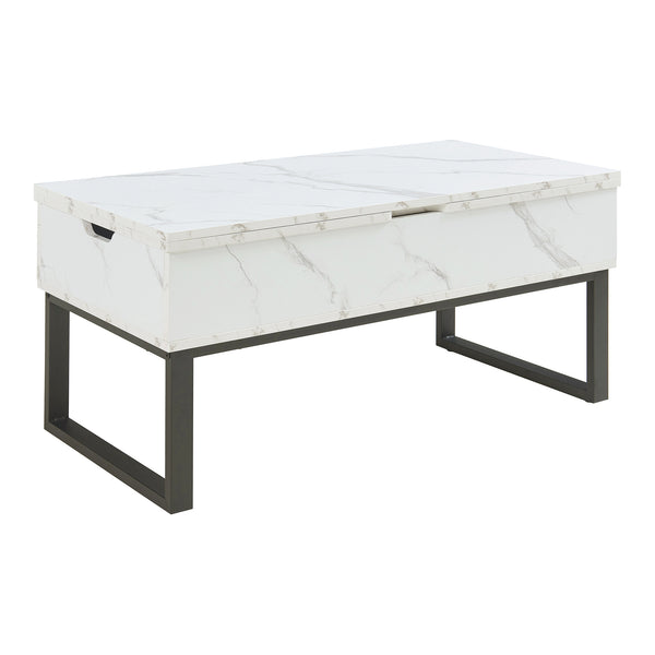 Soffbord Rauli med lyftskiva och förvaringsutrymme 100x50x47 cm [en.casa]