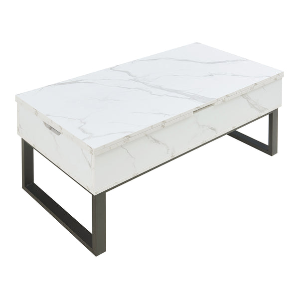 Soffbord Rauli med lyftskiva och förvaringsutrymme 100x50x47 cm [en.casa]