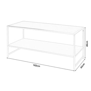 Soffbord Ruokolahti Stål 102x43x46cm [en.casa]