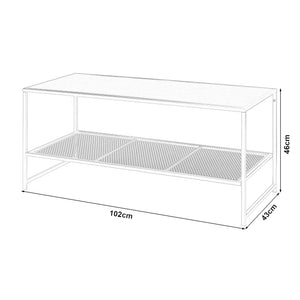 Soffbord Ruokolahti Stål 102x43x46cm [en.casa]