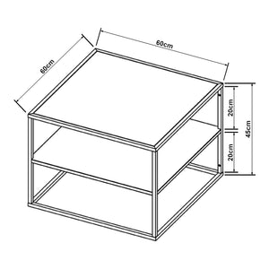 Soffbord Solund 120x50x50 cm stål [en.casa] välj modell