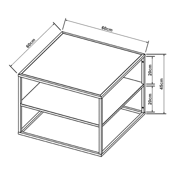 Soffbord Solund 120x50x50 cm stål [en.casa] välj modell