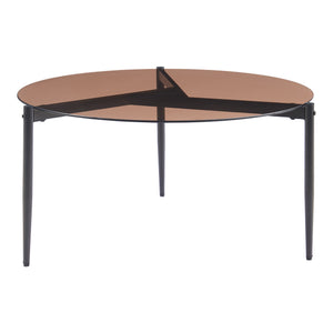 Soffbord Ulökantaa Ø80x40 cm rökglas [en.casa] 