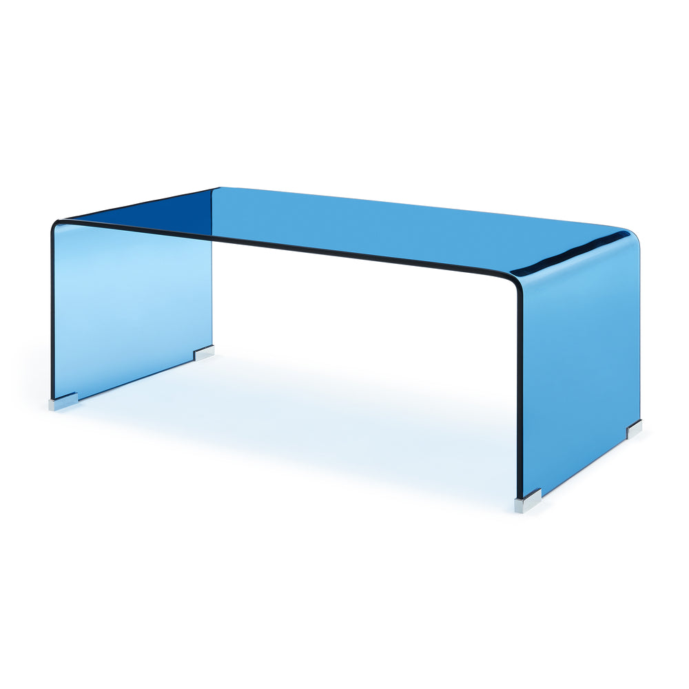 Soffbord Väsas 90x45x35 cm härdat glas [en.casa]