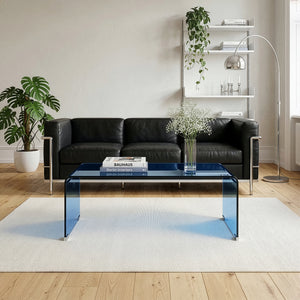 Soffbord Väsas 90x45x35 cm härdat glas [en.casa]