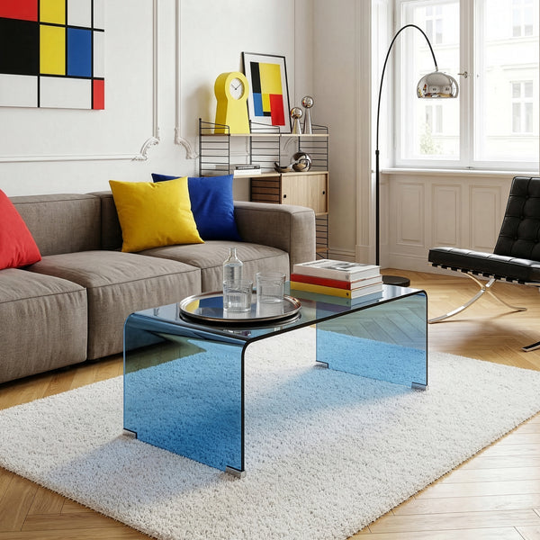 Soffbord Väsas 90x45x35 cm härdat glas [en.casa]