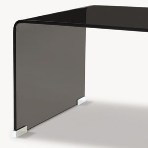 Soffbord Väsas 90x45x35 cm härdat glas [en.casa]