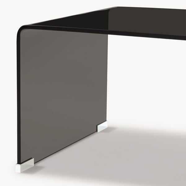 Soffbord Väsas 90x45x35 cm härdat glas [en.casa]