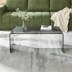 Soffbord Väsas 90x45x35 cm härdat glas [en.casa]