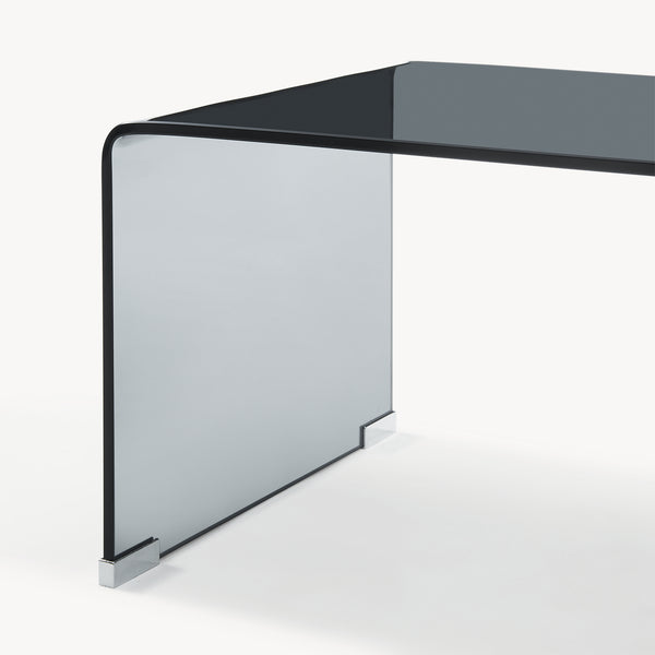 Soffbord Väsas 90x45x35 cm härdat glas [en.casa]