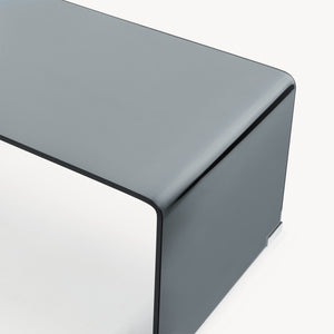 Soffbord Väsas 90x45x35 cm härdat glas [en.casa]