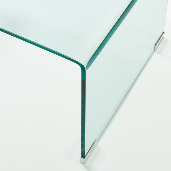 Soffbord Väsas 90x45x35 cm härdat glas [en.casa]