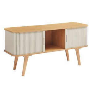 Tv-bänk Tysvær 120x40x58 cm natur [en.casa] 