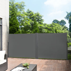 Dubbel sidomarkis 300x300cm utdragbar UV skydd stål [pro.tec] välj modell