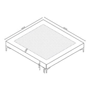 Klädd sängstomme Lilla [en.casa]