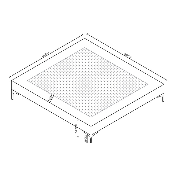 Klädd sängstomme Lilla [en.casa]