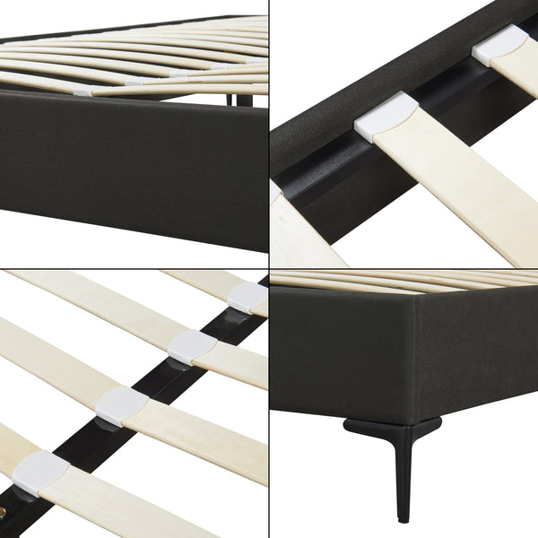 Klädd sängstomme Lilla [en.casa]