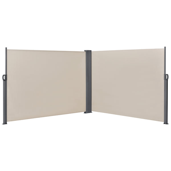 Dubbel sidomarkis 300x300cm utdragbar UV skydd stål [pro.tec] välj modell