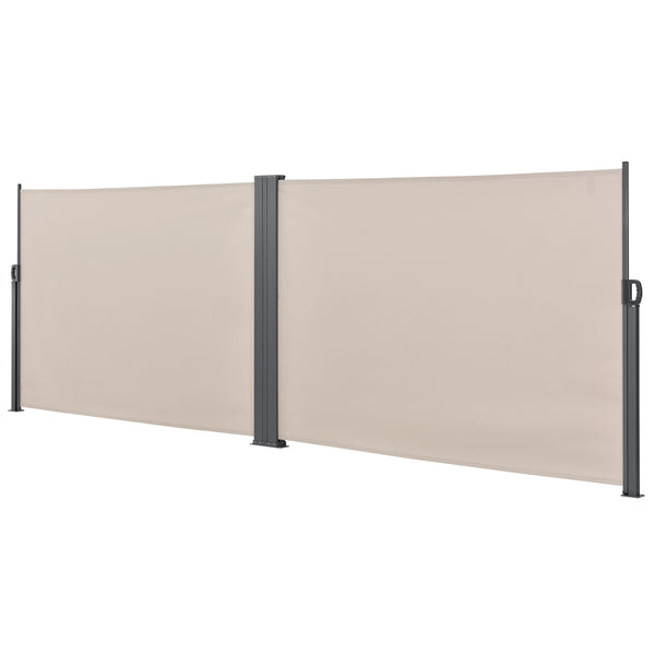Dubbel sidomarkis 300x300cm utdragbar UV skydd stål [pro.tec] välj modell