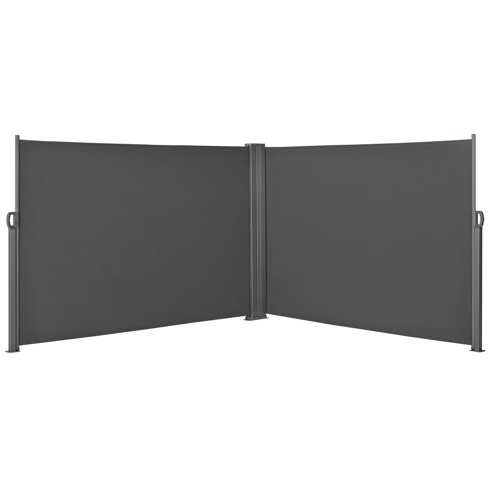 Dubbel sidomarkis 300x300cm utdragbar UV skydd stål [pro.tec] välj modell